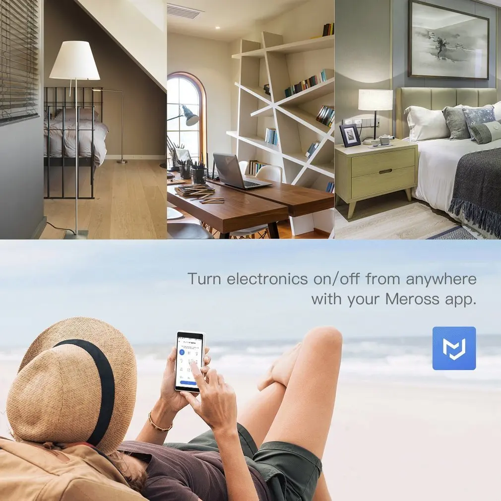 Meross Alexa Wi-Fi Смарт-переключатель разъема мини-концентратор не требуется беспроводное приложение устройства дистанционного управления США штекер Wi-Fi управление