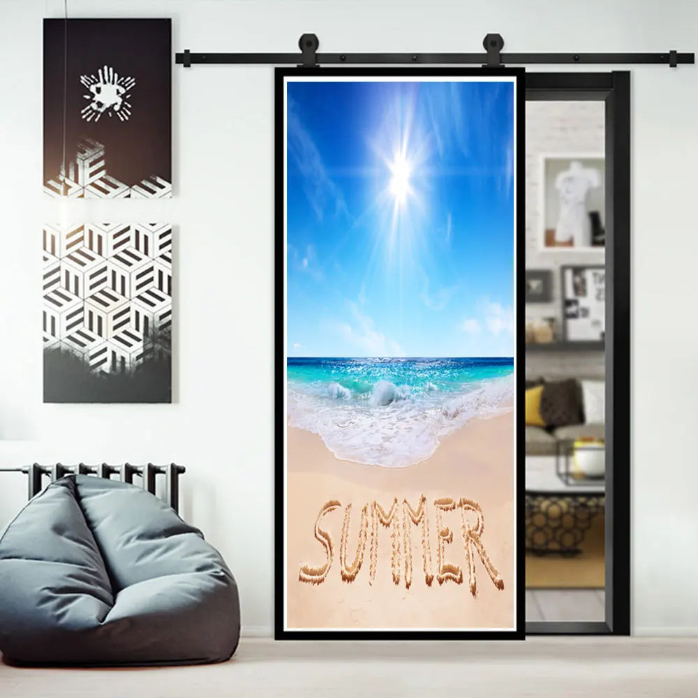 

Dropship MT143 New Door Stickers Wardrobe Renovation Fridge Magnet Door Stickers Home Decor Waterproof Removable Stickers