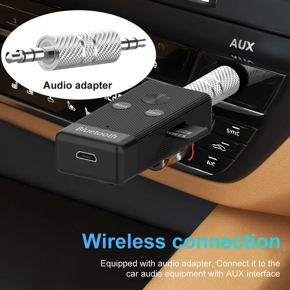 2 in 1 Wireless Bluetooth 5 0 Receiver Transmitter Adapter 3 5mm Jack For Car Music Audio Aux A2dp Headphone Reciever Handsfree
