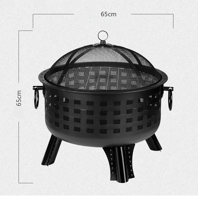 Multifunkciós Máglya-Medence Téli Fűtés Kültéri Udvar Faszén Tűz Pit Kerti Háztartási Grill Állvány Forró - Image 5