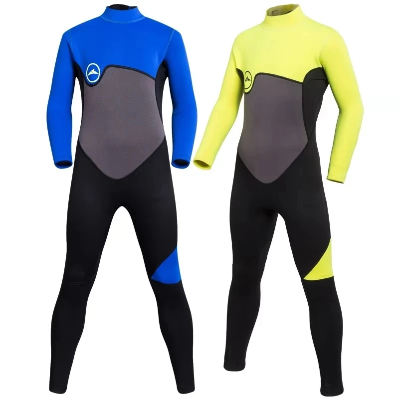 Sbart Children's 2mm Elastic Kids Fullbody Wetsuit Teenage Long Sleeve Wet Suit 8-16Y Sunscreen Conjoined Swimsuits | Спорт и