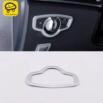 

CARMANGO For Mercedes Benz E Class W213 C Class W205 Car Headlight Switch Button Cover Trim Frame Sticker Interior Accessories