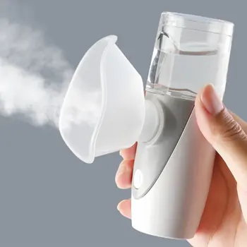 

Mini Ultrasonic handheld portable nebulizer Microgrid Silent screening out fog fine particles Steaming Inhaler Adult Kids