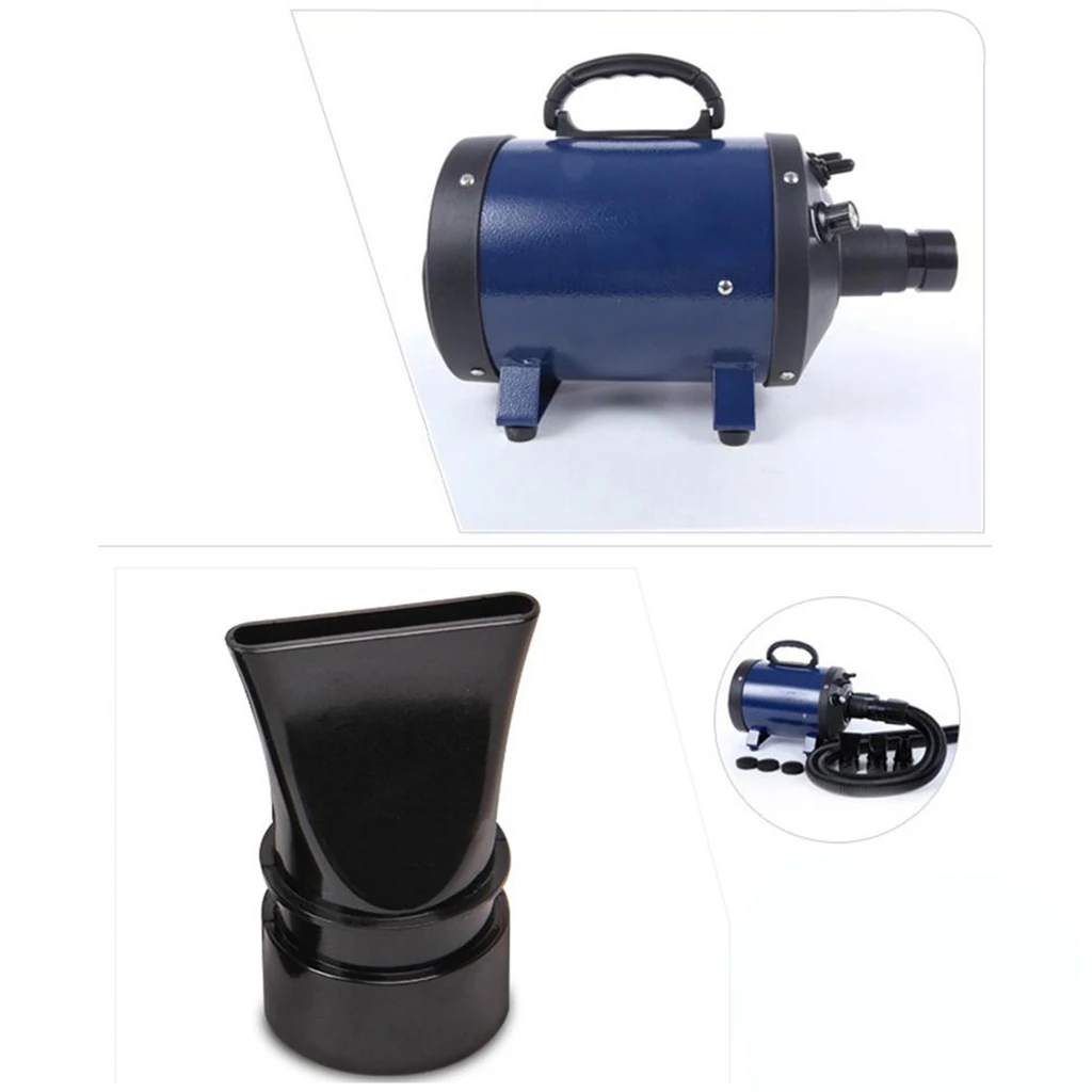 Stepless Adjustable Speed Pet Hair Force Dryer Dog Grooming Blower with Heater