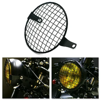 

Motorcycle Headlight Protector Mesh Grille Protective Cover Square Universal 7
