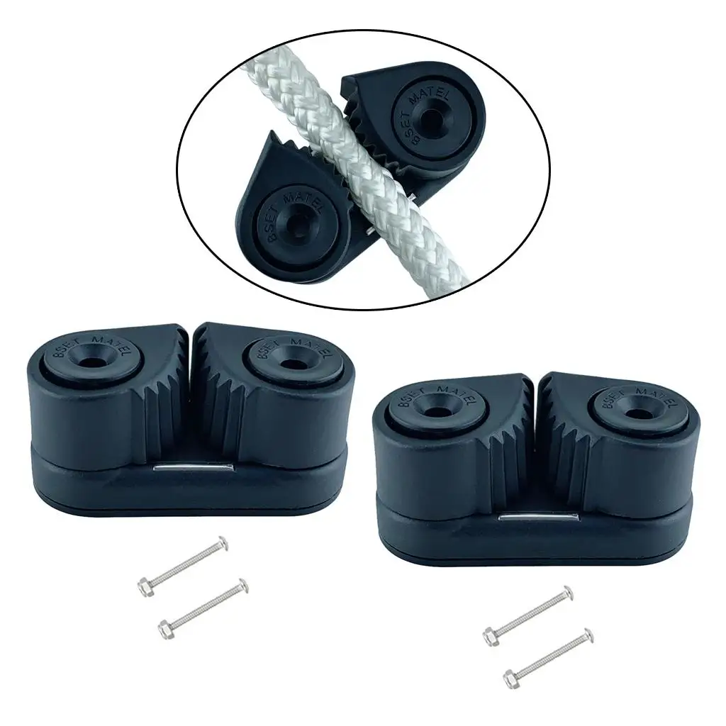 2PCS Kayak Cam Cleat Canoe Sailing Boat Dinghy Cleats Fast Entry For 3
