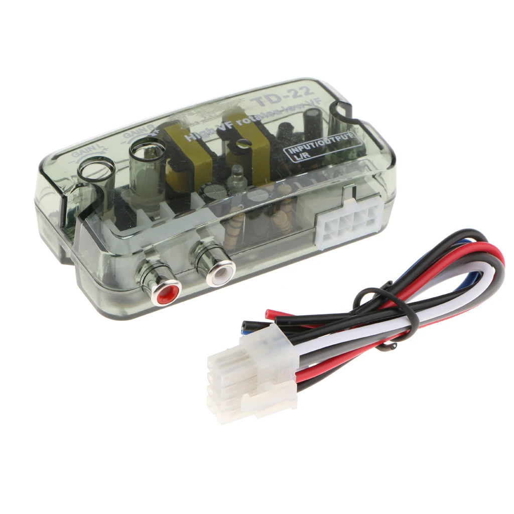 Car Vehicle Audio REM Subwoofer High To Low Level Output Converter W/ Adapter Wire