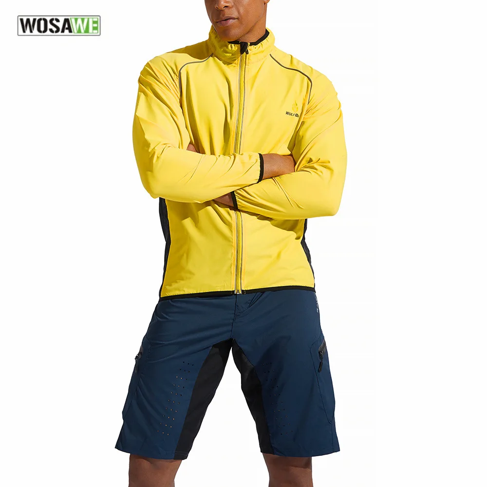 WOSAWE Men Cycling Jacket Set Long 