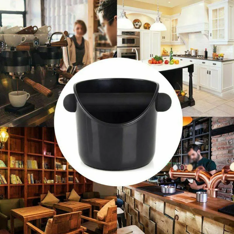 

Coffee Knock Box W/ Handle Bucket Grinds Tamper Waste Bin Container 11.3*10.6cm