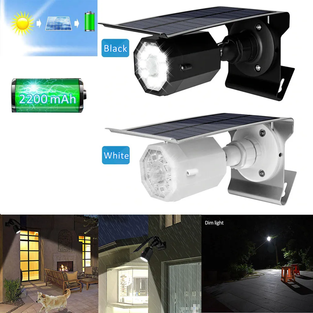 

Bzoosio IP65 Waterproof Solar Powered Spotlight Simulation Monitoring Security Camera Led Outdoor Garden Pathway Wall Light B1