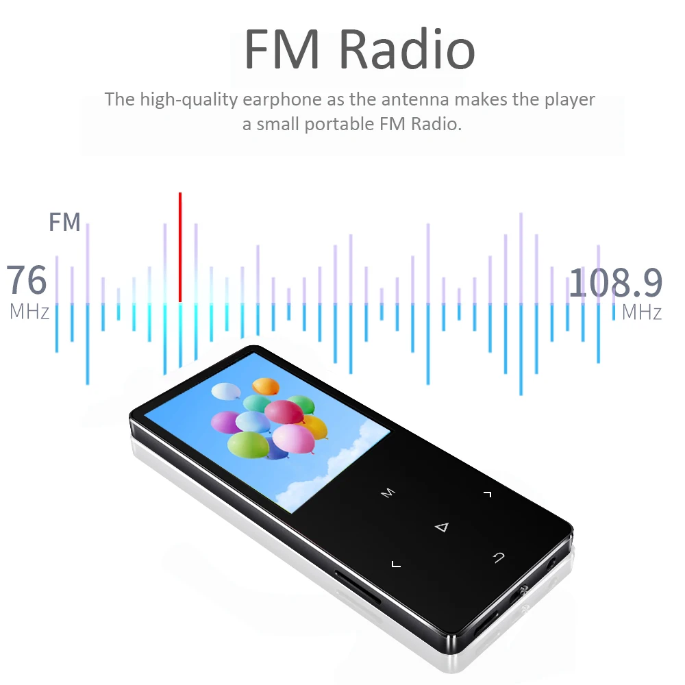 MP4 плеер reдант с Bluetooth сенсорным экраном FM радио видео воспроизведением 4 МП 8 ГБ 16