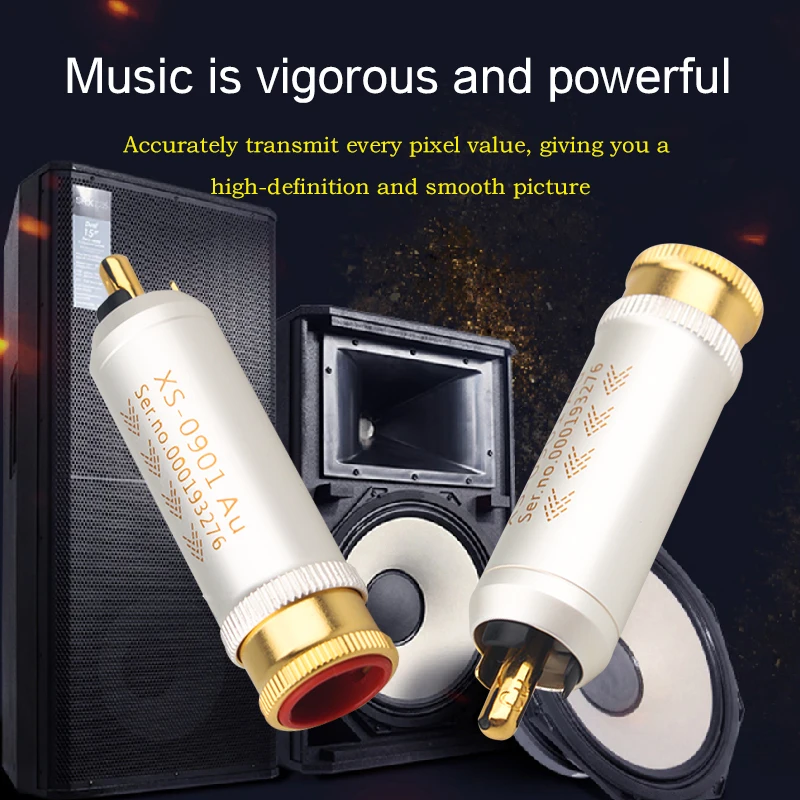 Escudo de Cobre Banhado a Ouro Tomada de Áudio Amplificador de Potência de Alta Áudio e Conexão de Vídeo Pces Xangsane Vermelho Rca Fidelidade Plug 4 - 8 16 - Image 6