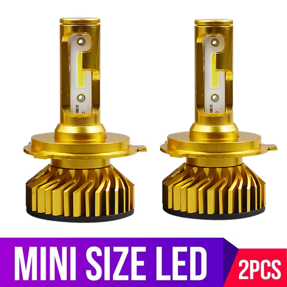 Автомобильная светодиодная лампа H7 H4 H11 H8 H1 HB3 9005 9006 LED Canbus COB 4300 лм 72 Вт 80 6000K 8000K 12