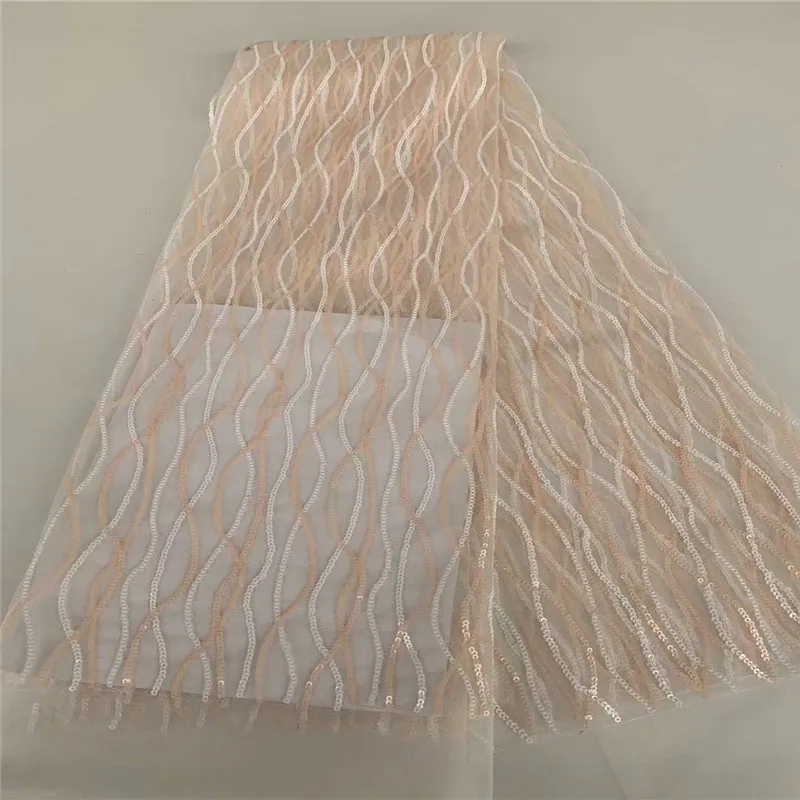 2020 Hot Fashion Elegant French Embroidered Sequins Mesh Lace fabric Top quality Sewing Material For Wedding Party Dress 5yards | Дом и сад