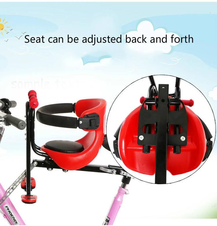 Детское безопасное Велосипедное Сиденье, стабильное переднее сиденье, подушка, седло для ребенка, кресло для дорожного велосипеда, переносное седло, аксессуары