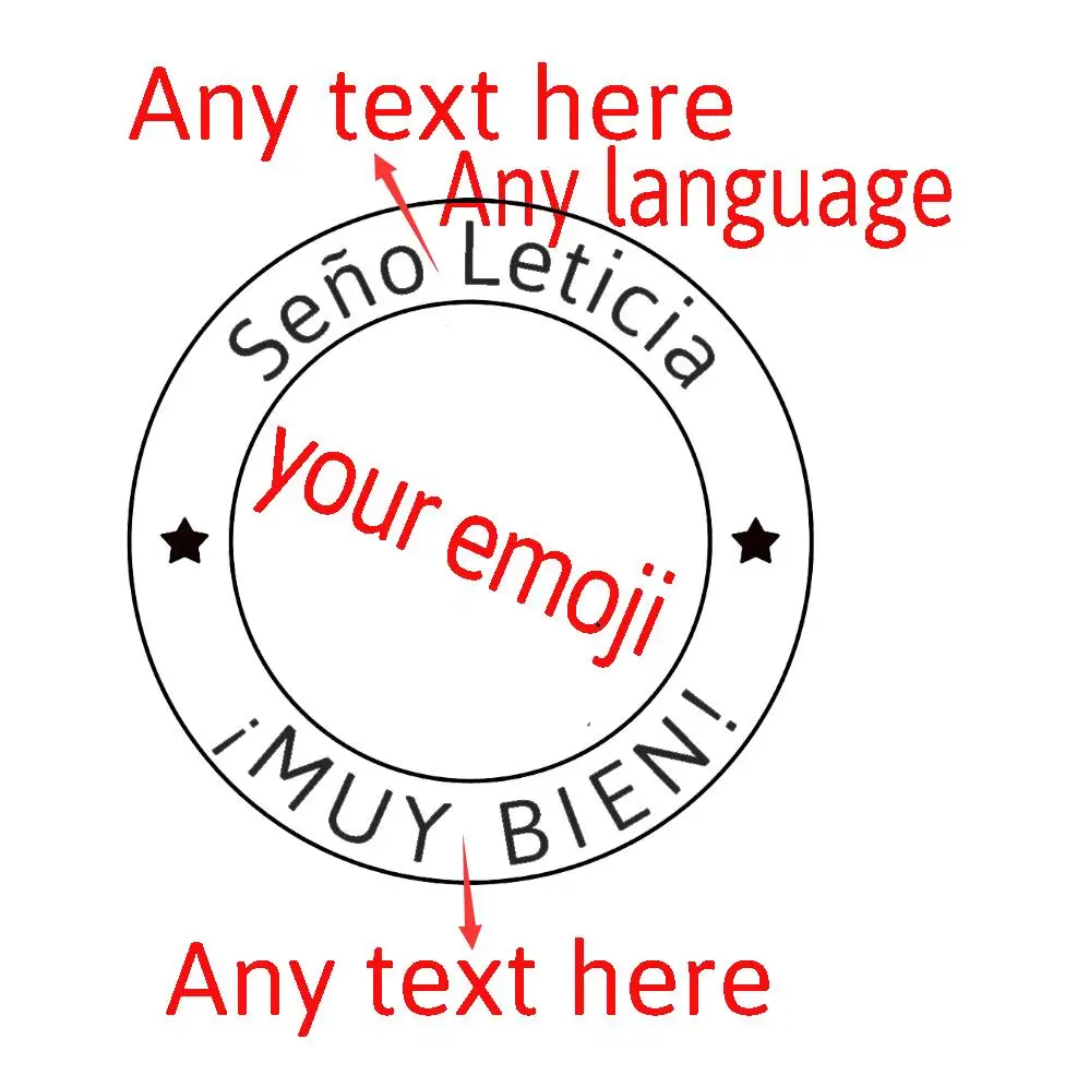 Buen trabajo персонализированная печать учителя индивидуальный штамп с именем