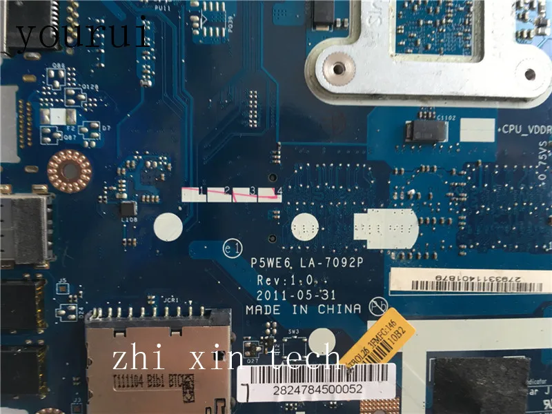 Yourui para Acer 5253 5250 Computador Portátil Placa-mãe Mbncv02002 Pewe6 La7092p Placa Principal Ddr3 com Processador a Bordo Placa-mãe para notebook - Imagem 3