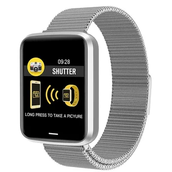 

Smart Watch Adult Heart Rate Blood Pressure Monitoring Waterproof Sports Bluetooth Smart Watch Metal Strap Sports Watch