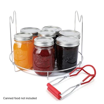 

Dishwasher Safe Easy Clean Steaming Rack Home Canning Tool Set Jar Lifter Non Slip Anti Scalding Practical Kitchen Rustproof