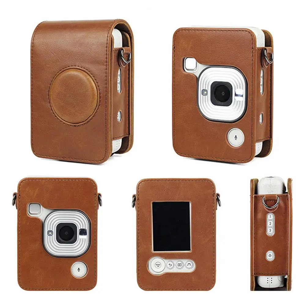 

Retro Soft PU Leather Camera Bag Case For Fujifilm Instax Mini Liplay Hybrid Instant Camera Protctive Pocket Case