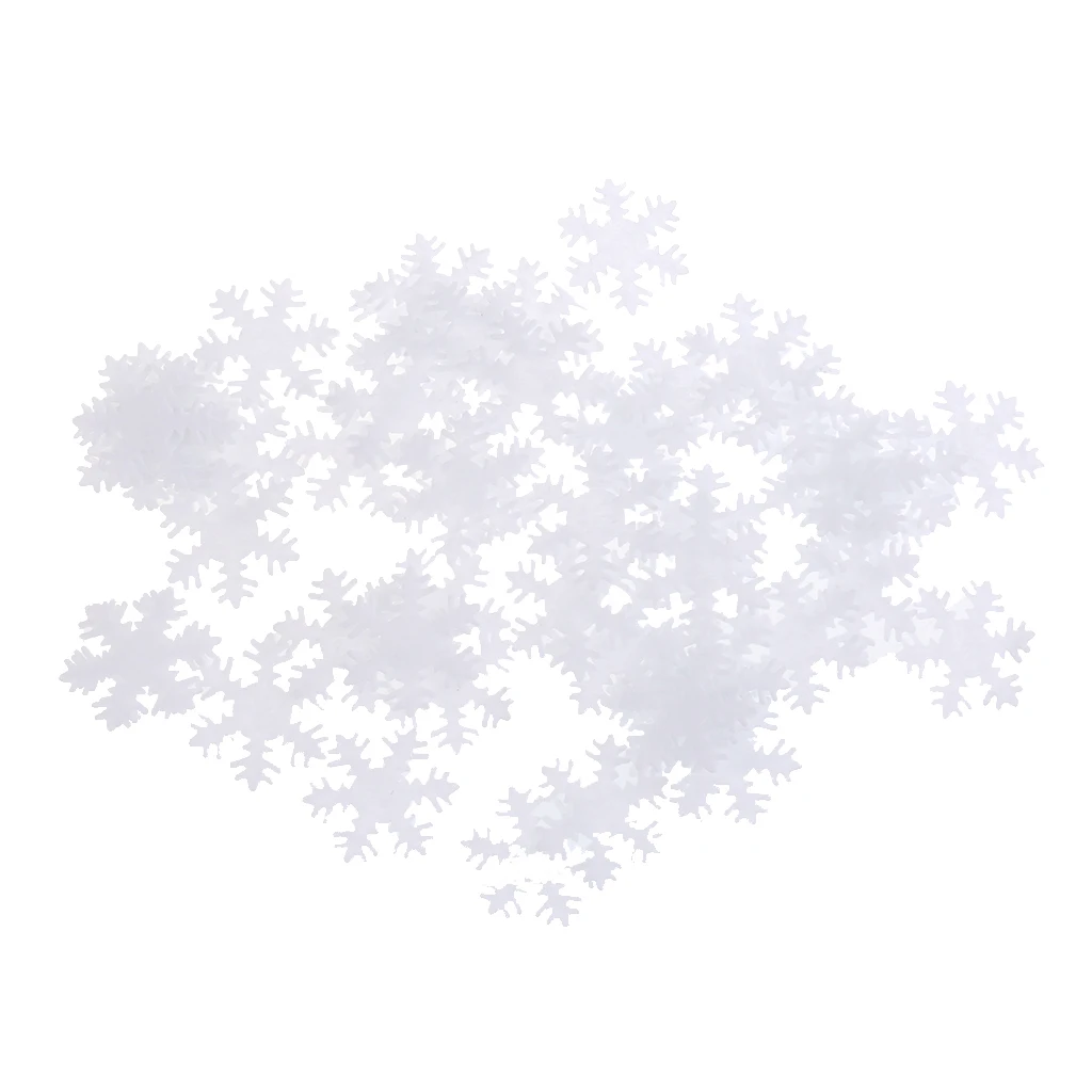 50 Pieces Non-woven Fabric Christmas Snowflake Patch Padded for DIY Xmas Decoration