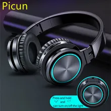 Picun Wireless Headphones Strong Bass Bluetooth Headset Noise Cancelling Bluetooth Earphones Low Delay Earbuds for Gaming Phone
