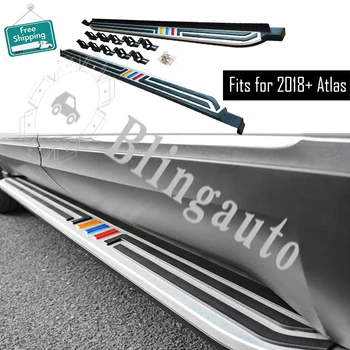 

fits for VW Volkswagen Teramont Atlas 2018 2019 2020 2Pcs left right Aluminium running board side Nerf step bar pedal protector