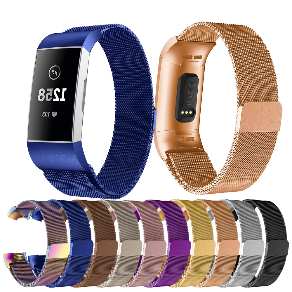 

For Fitbit Charge 4 Milanese Strap For Fitbit Charge 4 fashion Watch Women's Bracelet classic Watch strap Wrist band Accessories