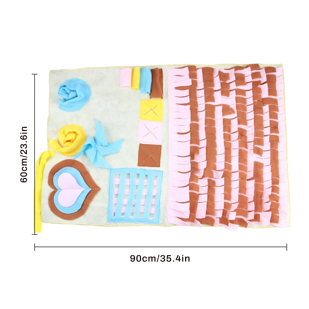 G242307A1 Pet Dog Sniffing Pad Nose Find Food Training Blanket Feeding Mats Cushion Puzzle Fun Toys For Relieve Stress Puzzle Sniffing - Цвет: G242307A1
