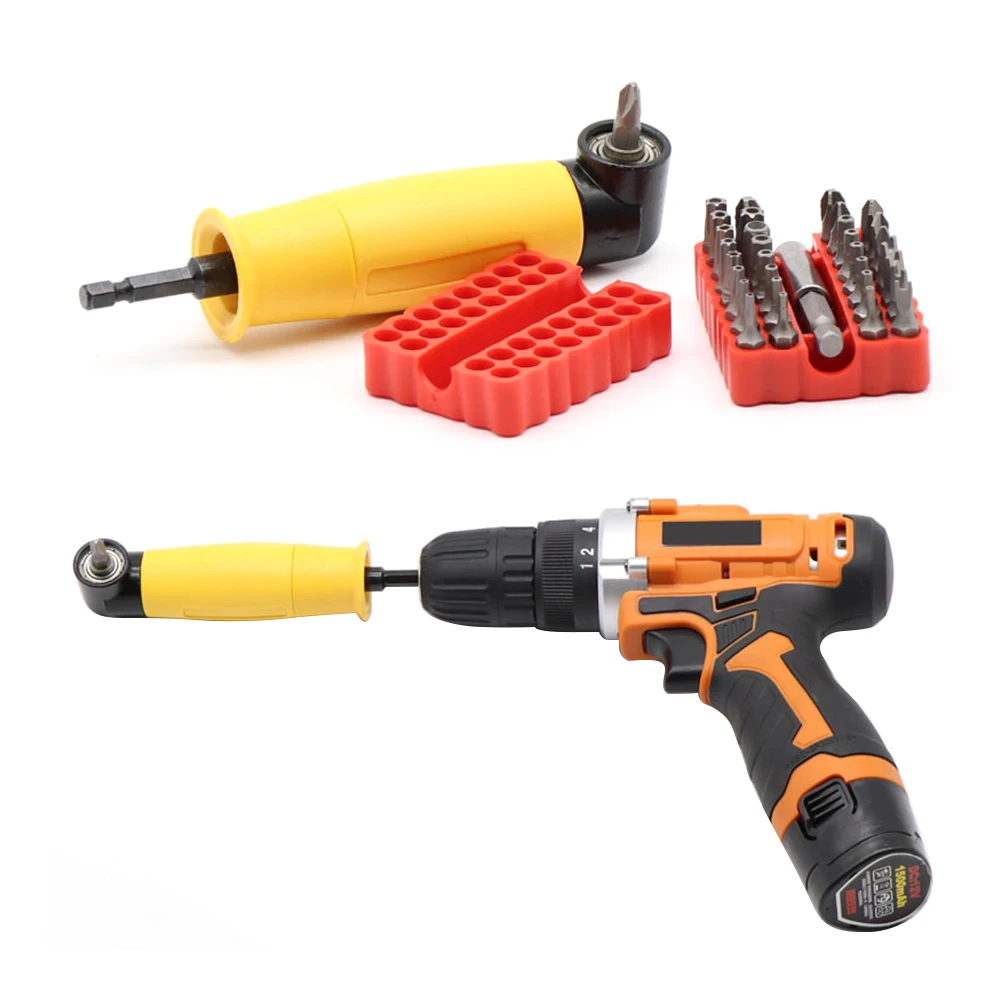 

90 Degree Angle Extension Right Driver Drilling Shank Screwdriver Magnetic 1/4 Inch Hex Drill Bit Screwdriver Magnetic Socket