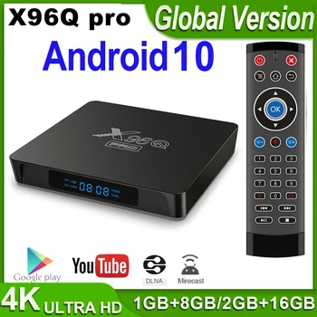 Smart TV BOX X96Q PRO android 10 0 4k Brasil rosja ameryka 2 4g 5g wifi tv box z androidem tv android smart tv smart tv box zestaw pudełek top box IPTV tanie i dobre opinie Tanix 100 M CN (pochodzenie) Allwinner H3 8 GB eMMC 16 GB eMMC HDMI 2 0 1G DDR3 2G DDR3 802 11n 2 4 GHz 802 11b g 2x USB 2 0