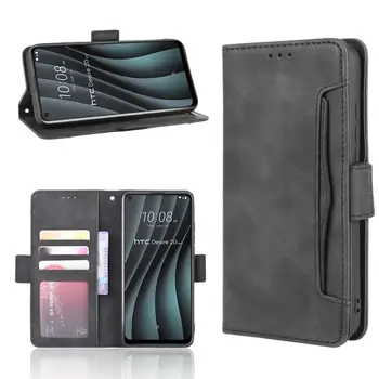 

Flip Case For HTC Desire 20 Pro Multi Card Slots Premium Leather Wallet Cover For HTC Desire 20 Pro