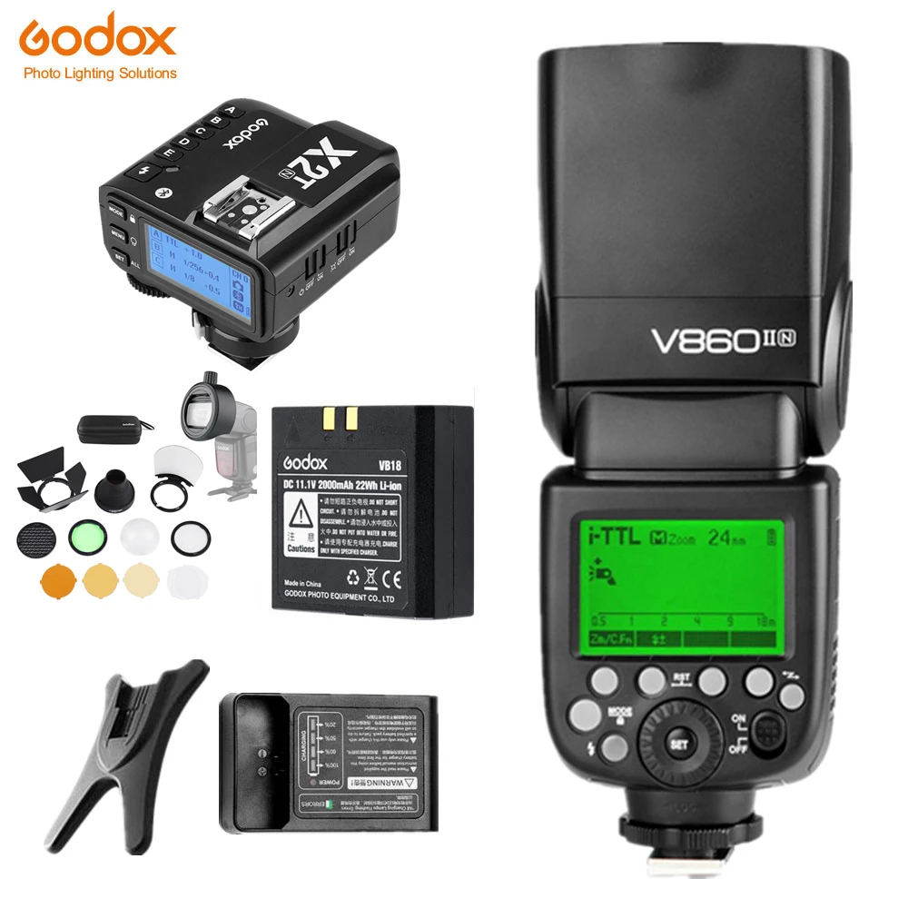 Вспышка Godox V860II V860IIN TTL HSS для литий-ионной батареи Speedlite с триггерным передатчиком