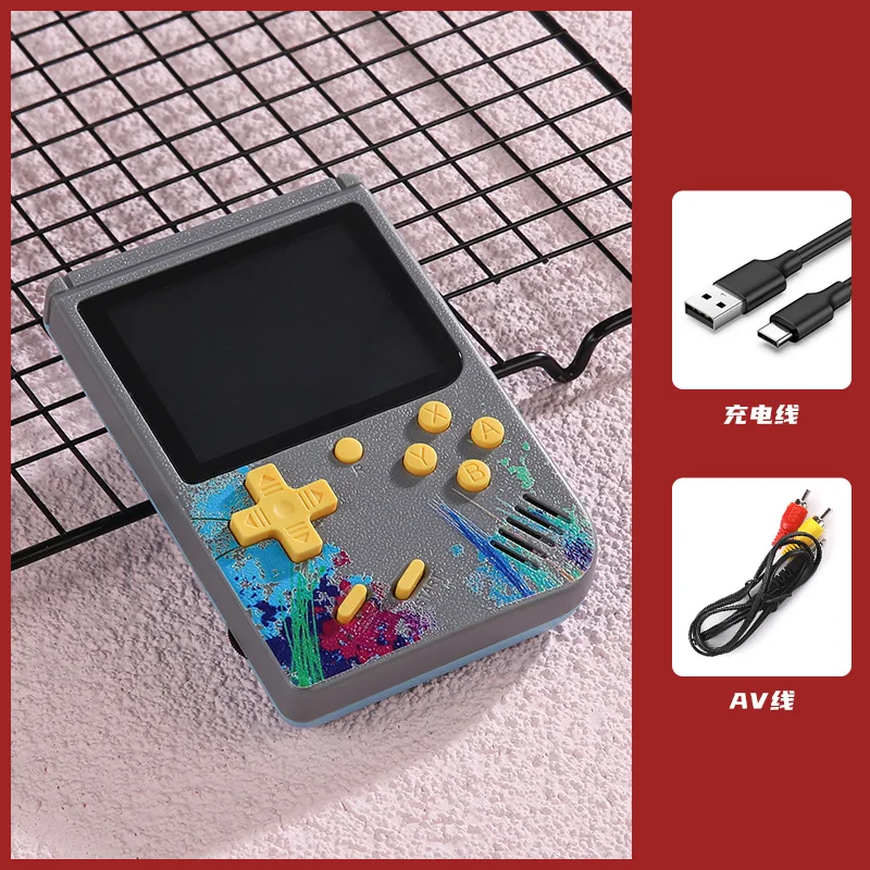 800 Retro Console Double Handheld Game Player Battery 3.0 Inch LCD Built-in 400 Video Games Gift for Kids Classic Videoconsolas 