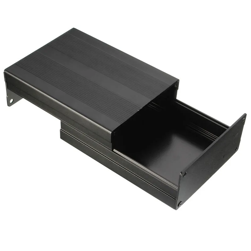 Black Extruded Aluminum Enclosures PCB Instrument Electronic Project Box Case 100x76x35mm
