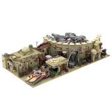 

MOC For Star of Space Wars Desert Town Building Blocks Kit New Hope Village Architecture Castle House Bricks Toys For Children