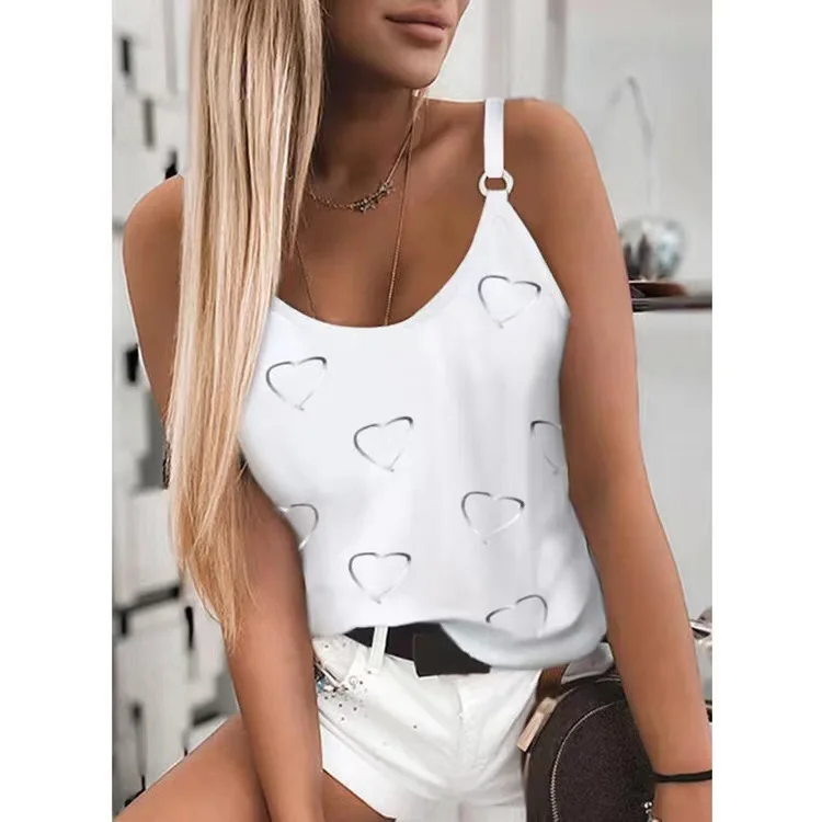 pink camisole 2021 Summer Women Fruit Plant Feather Printed Loose Camis Tank Tops Oversized S-5XL Lady Loose Camisole WDC7674 lace camisole