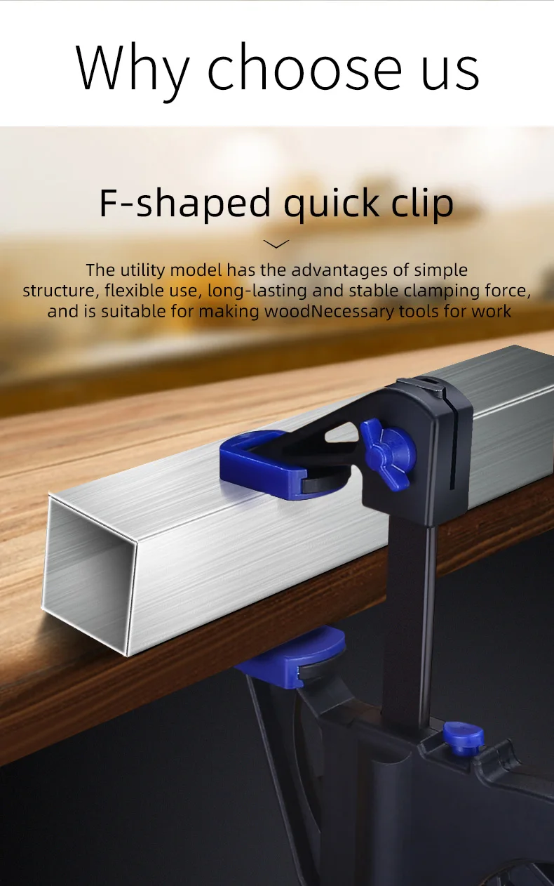 Woodworking Clamp Fast Fixing Clip Tools Multifunction Powerful Hand Pressure Clamping Device