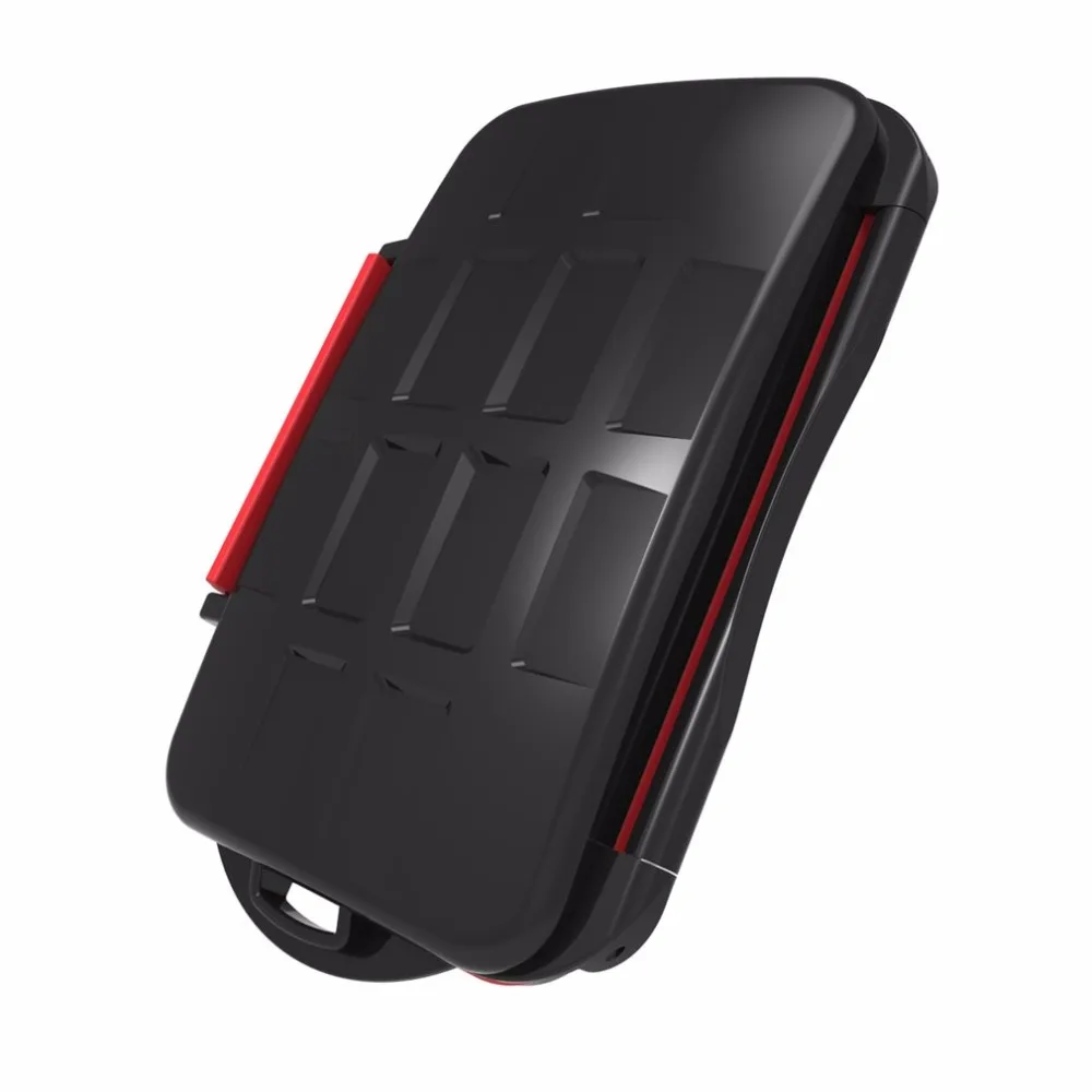 Память кошелек с отделами для карт для 8 x SD карта SDHC MC-SD8 водостойкий анти-шок Прямая доставка Оптовая продажа