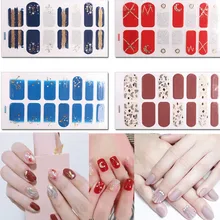 Красный лак для ногтей с эффектом «кошачий глаз» стикер клей для ногтей Обертывания полное покрытие ногтей стикер s DIY Красота ногти Маникюр