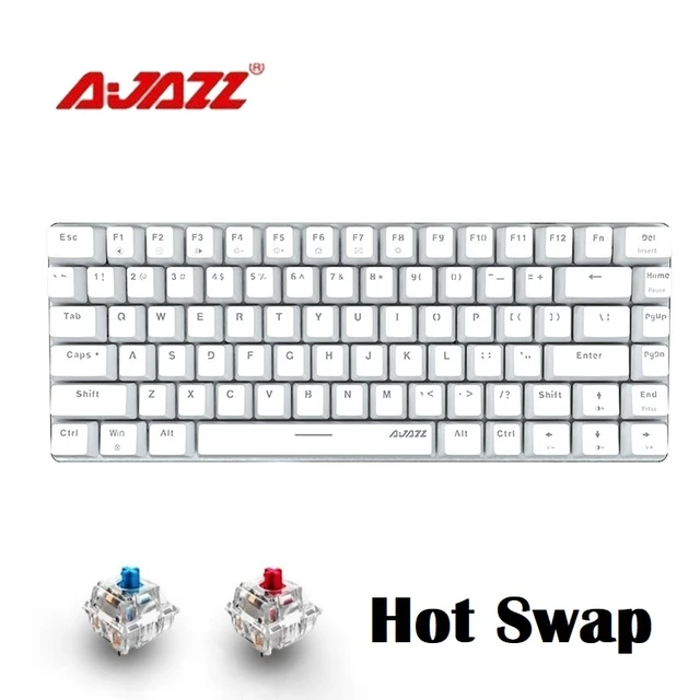 AJAZZ AK33 Wireless Bluetooth5.0 + Wired Mechanical Keyboard 82 Keys Hot  Swap Red Switch Gaming Keyboard for PC - AliExpress