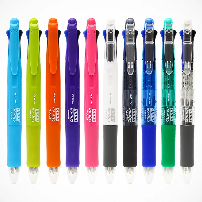 1 шт. Zebra B4SA1 Зажимная шариковая ручка для письма 0 7 мм черные/синие/красные/зеленые