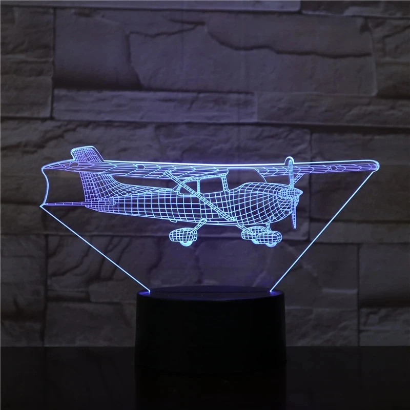 7 Colors Changeable Boeing airliner aircarft транспорт самолет 3D лампа 7 цветов Светодиодные ночные лампы для детей сенсорный Led Usb настольная лампа детский ночник - Испускаемый цвет: 7 Colors Changeable