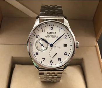 

Sapphire crystal or Mineral glass 43mm PARNIS power reserve Automatic Self-Wind Mechanical movement men's Mechanical wat 0240aa