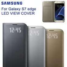 Для samsung GALAXY S7 G930F G930A G930 для samsung светодиодный чехол Smart Cover чехол для телефона Тонкий флип-чехол