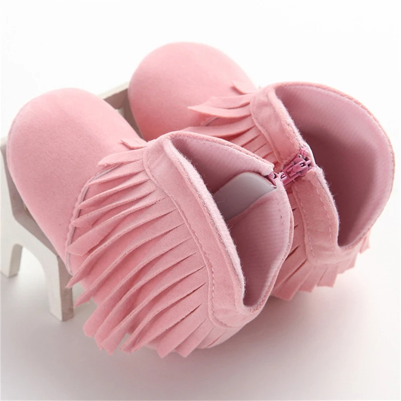 Детские сапоги Утепленная одежда с животным узором; зимние домашние сапожки, для младенцев, для новорожденных, для тех, кто только начинает ходить, для маленьких девочек; обувь для мальчиков, на мягкой подошве, женская обувь - Цвет: 22-Pink