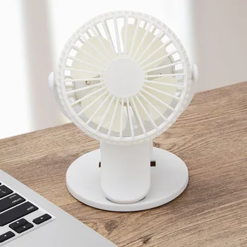 

New Portable Handheld Small Fan New Clip USB Fan Charging Desktop Mini Portable Desktop Fan Desktop Outdoor (White)