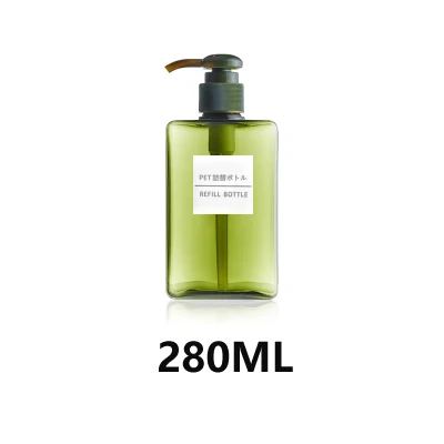 280ML 8 шт./компл. дорожный набор Пластик, прозрачная, сумка для макияжа, парфюмерные бутылка аксессуары для путешествий - Цвет: 280ML