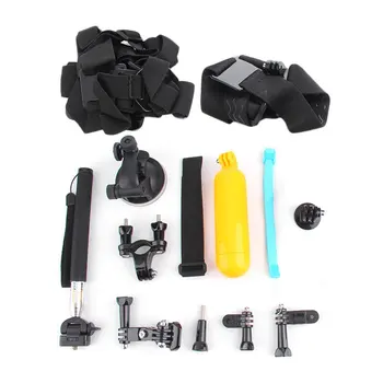 

New Arrival Sports Camera 8in1 Bike Head Chest Strap Wrist Mount Self Monopod Set Kit