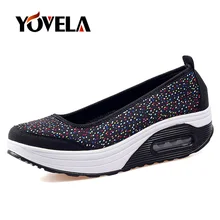 Весна Женские туфли-лодочки обувь кроссовки на танкетке модные Повседневное на Покатой подошве женские лоферы демпфирования сапоги на толстой подошве, женская обувь с толстой мягкой подошвой